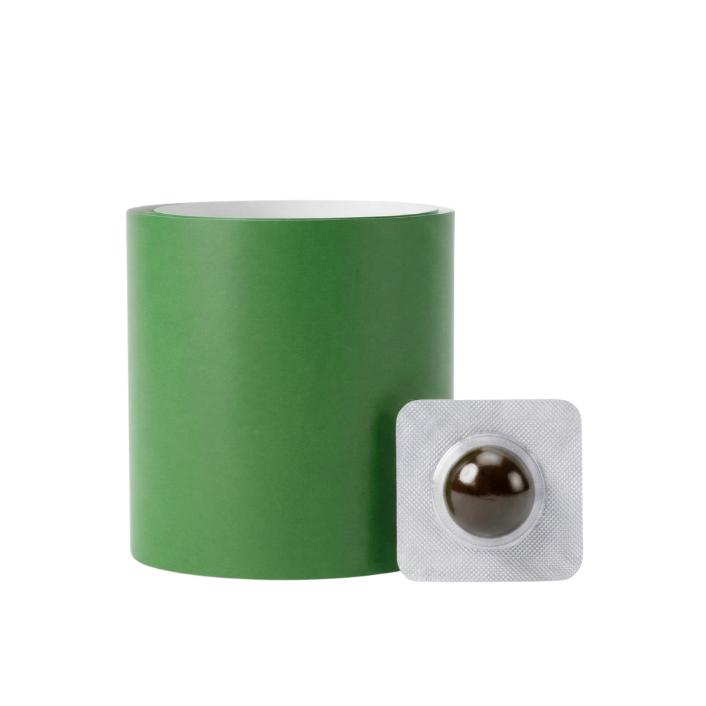 Herbal Firming Patch packaging with a green tube and a blister pack, designed for smoother-looking skin.
