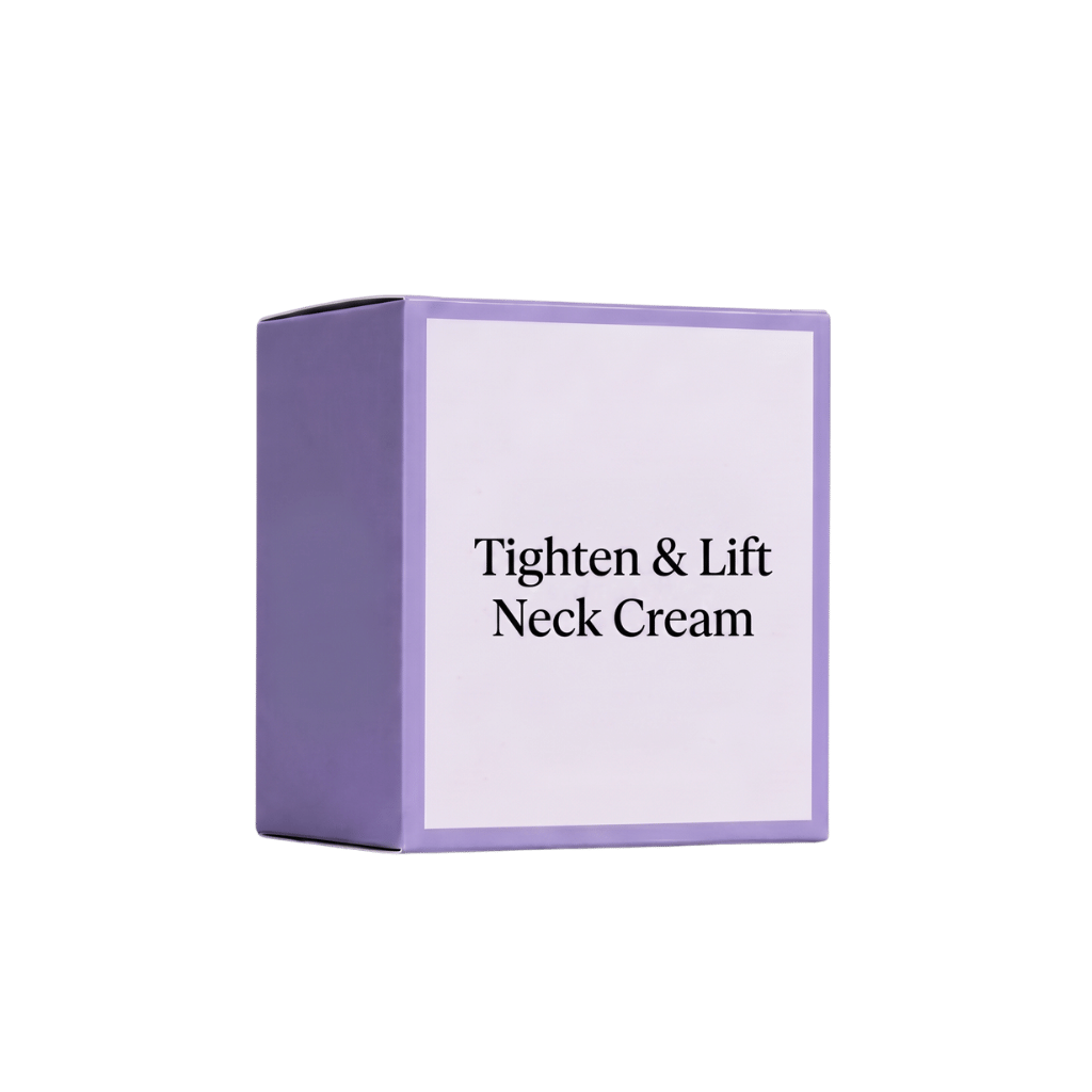 Tighten & Lift Neck Cream packaging showcasing a beauty cream for lifting and smoothing the neck area.