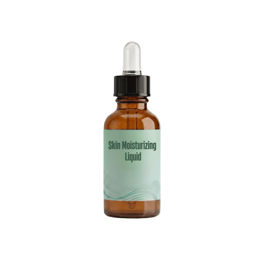 Premium Skin Moisturizing Liquid in a dropper bottle for nourished, refreshed skin.