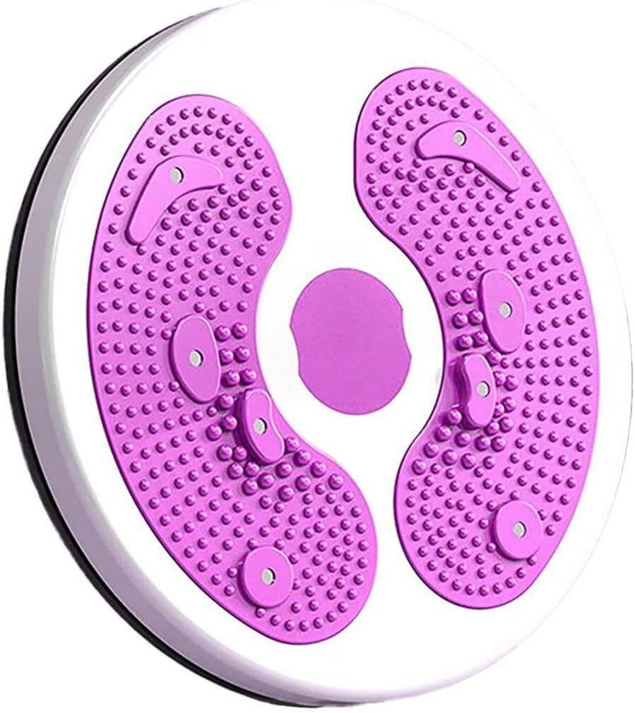 Medivita CoreTwist Balance Board featuring textured TPR rubber surface and acupressure nodes for grip and stimulation.