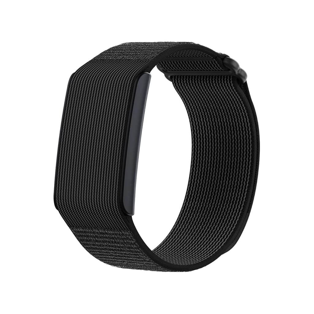 VitalBand Wellness Tracker in black, a lightweight wellness bracelet for smart health monitoring.
